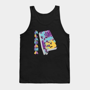 Alabama State Map Abstract Art Tank Top